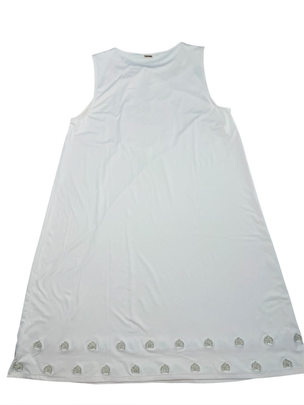 Cabana Life Ivory Metallic Embroidered Sleeveless Shift Dress NWT Size S SPF 50 - Picture 3 of 8